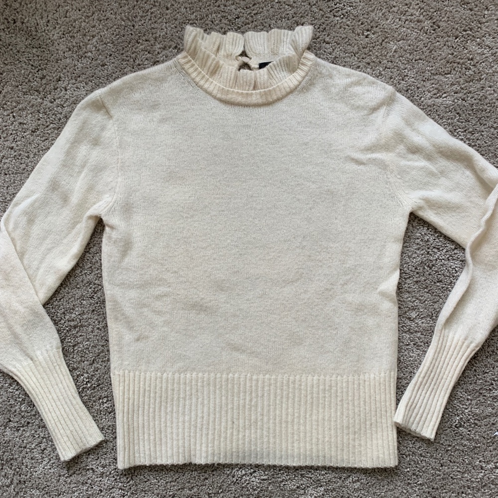 Ruffle Turtleneck Sweater